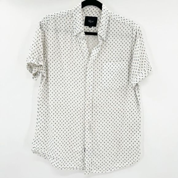 Rails Other - Rails White Blue Floral Casual Button Down Shirt Men's Size M